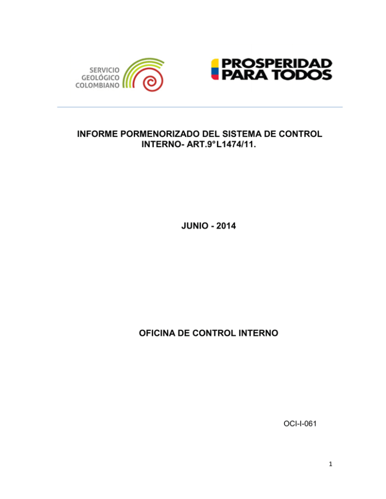 Informe Sistema de Control Interno