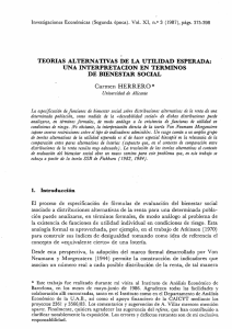 Teorías alternativas de la utilidad esperada