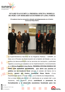 SUNARP INAUGURÓ LA PRIMERA OFICINA MODELO DE PERÚ