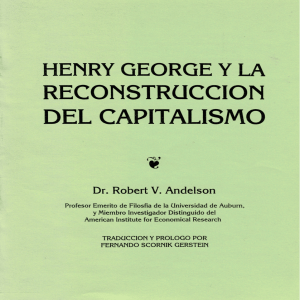 HENRY GEORGE Y LA RECONSTRÜCCION
