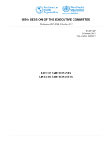 157th SESSION OF THE EXECUTIVE COMMITTEE