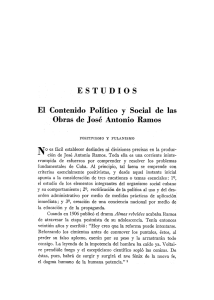 ESTUDIOS El Contenido Politico y Social de las Obras de Jose
