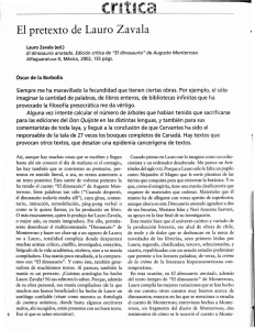 El pretexto de Lauro Zavala - Revista de la Universidad de México