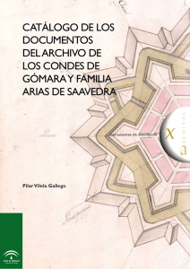 Catálogo de los doCumentos del arChivo de los Condes de gómara