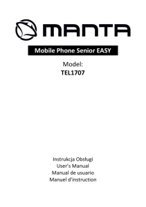 Mobile Phone Senior EASY Model: TEL1707