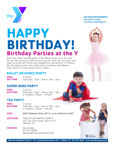 Birthday Parties at the Y