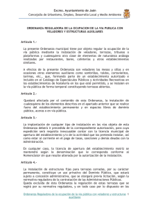 Excmo. Ayuntamiento de Jaén Concejalía de Urbanismo, Empleo