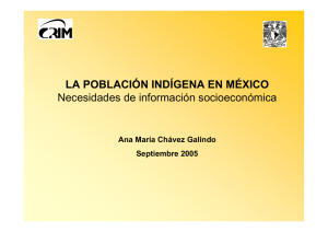 La Población Indigena en México. Necesidades de