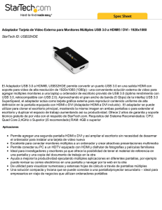 Adaptador Tarjeta de Video Externa para Monitores Múltiples USB