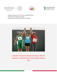 Calendario Nacional de Eventos Deportivos y Culturales