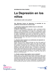Depression in children (Spanish) - the NSW Multicultural Health