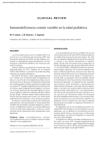 Inmunodeficiencia común variable en la edad pediátrica