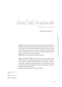 Georg Trakl y la melancolía