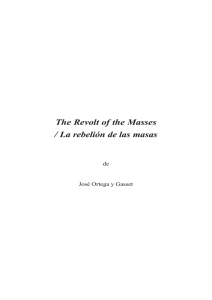 Ortega y Gasset, José `The Revolt of the Masses-Xx-En
