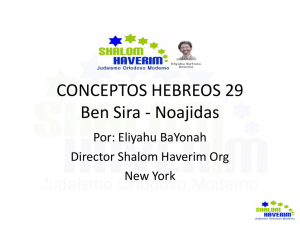 CONCEPTOS HEBREOS 29 Ben Sira - Noajidas