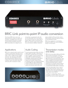 BRIC-Link point-to-point IP audio conversion