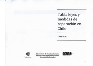 Tabla leyes y medidas de reparación en Chile •••••