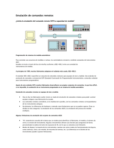 Emulación de comandos remotos - SEI Sistemas e Instrumentación SA