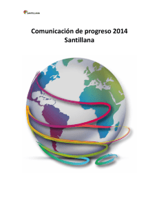 Comunicación de progreso 2014 Santillana