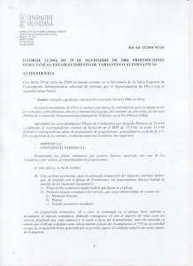 Informe 11-2004, de 29 de noviembre de 2004. Proposiciones