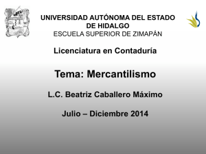 Mercantilismo - Universidad Autónoma del Estado de Hidalgo