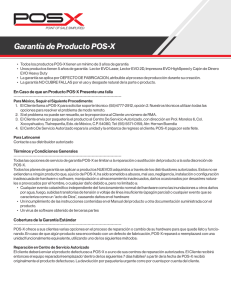 Garantía de Producto POS-X