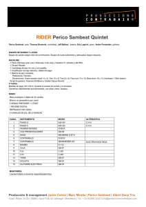 RIDER Perico Sambeat Quintet