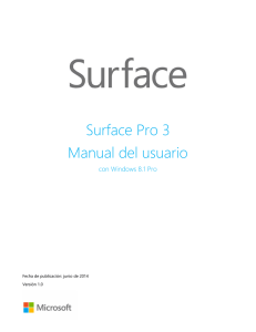 Surface Pro 3 Manual del usuario