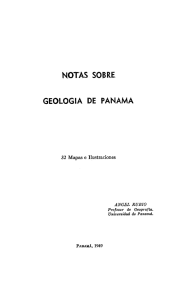 NOTAS SOBRE, GEOLOGIA DE PANAMÁ