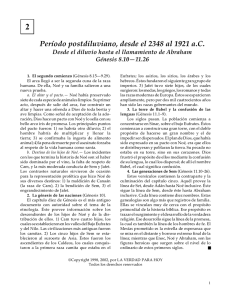 Período postdiluviano, desde el 2348 al 1921 a.C.