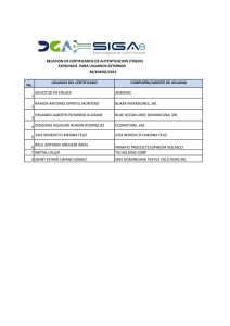 RELACION DE CERTIFICADOS DE AUTENTICACION (TOKEN