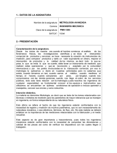 Metrología Avanzada - Instituto Tecnológico de Tlahuac II