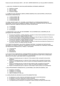 Examen de Auxiliar Administrativo SACYL – 28/11