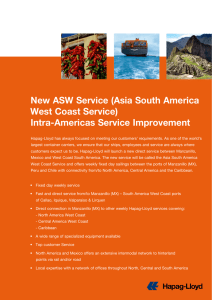 New ASW Service (Asia South America West Coast - Hapag