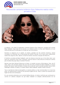 Reconocido cantante británico Ozzy Osbourne realiza visita privada