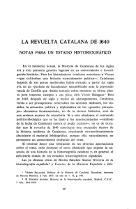 LA REVUELTA CATALANA DE 1640