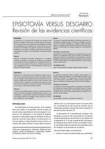 9. Episiotomía versus desgarro. Revisión de las evidencias científicas