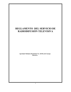 Republica Dominicana Reglamento de Radiodifusion Televisiva