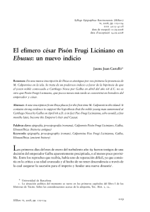El efímero césar Pisón Frugi Liciniano en Ebusus: un nuevo