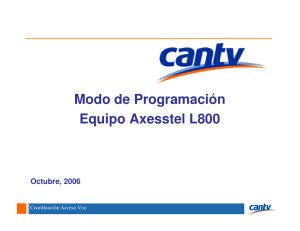Programación Equipo Axesstel L800