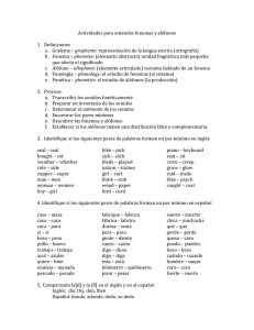 Actividades para entender fonemas y alófonos 1