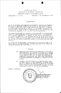 Resolución 319-DN de 11 de noviembre de 1977_Liberación de