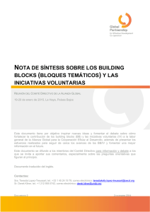 NOTA DE SÍNTESIS SOBRE LOS BUILDING BLOCKS (BLOQUES