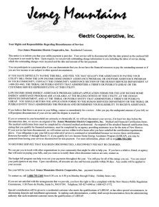 Iélectrlc Cooperative, Inc. - Jemez Mountains Electric Cooperative, Inc.