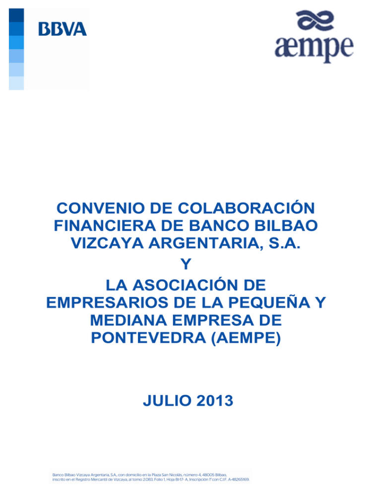 Convenio De Colaboracion Aempe Y Bbva