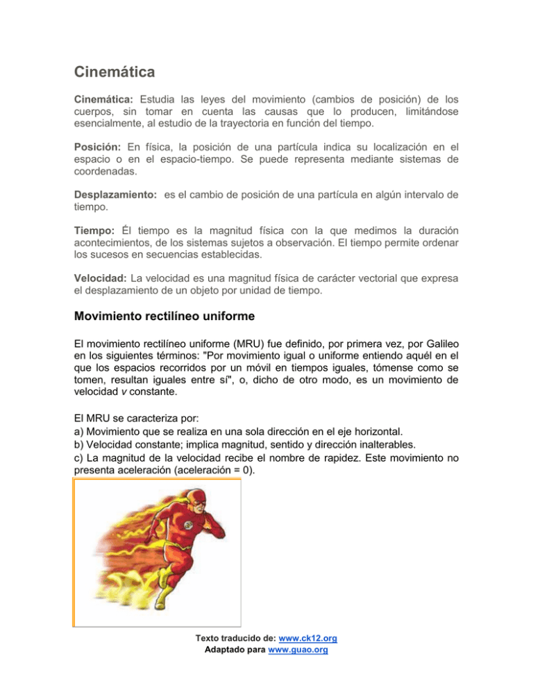 B.3 Movimiento Rectilíneo Uniforme