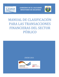 manual de clasificación para las transacciones financieras del