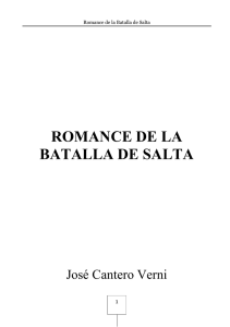 ROMANCE DE LA BATALLA DE SALTA