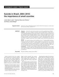 Suicide in Brazil, 2004–2010: the importance of small counties