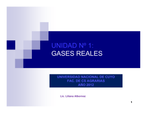 gases reales - Universidad Nacional de Cuyo